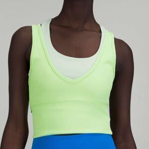 Lululemon Power Pivot tank in Scream Green Light